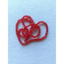 Бусины стеклянные 4 мм красный прозрачный №3, цена за 50 шт